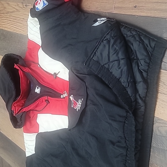 NBA Miami Heat VINTAGE ANORAK STARTER JACKET/Brand NBA Runs big - Picture 8 of 13